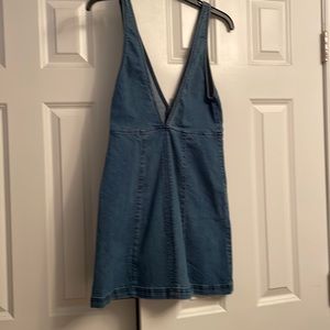 Mini denim dress